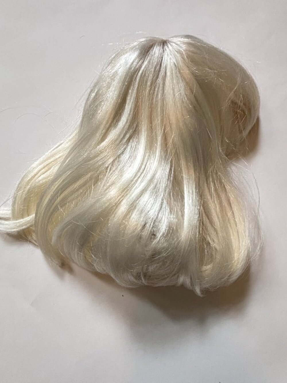 Unbranded Blunt Bob Wig Platinum Blonde White Bangs Costume One Size